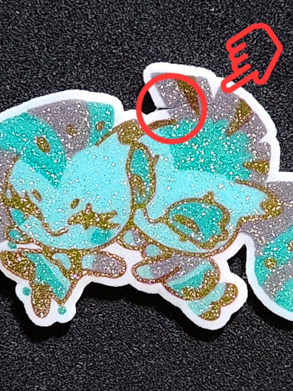 Glitz and Glam Glitter Pin - Helluva Boss